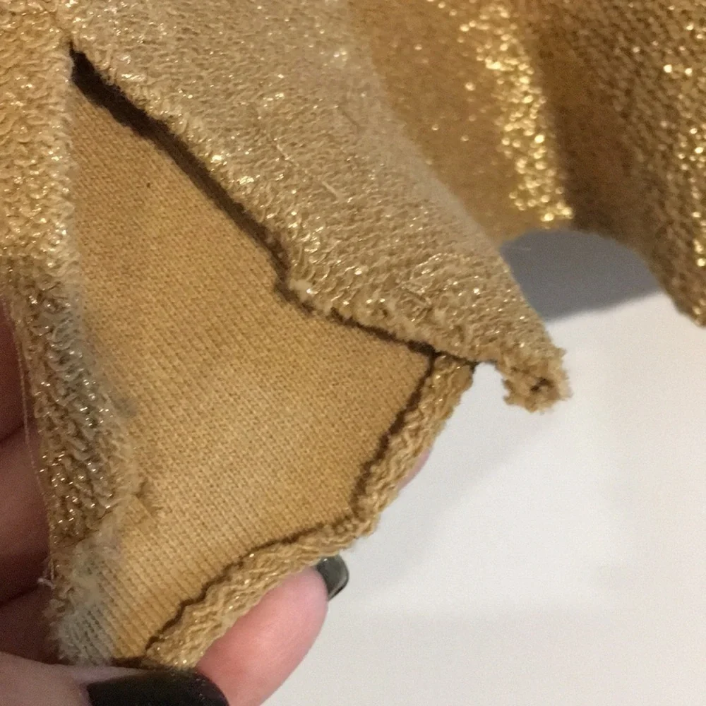 Banana Republic scoop neck gold sparkly sweater